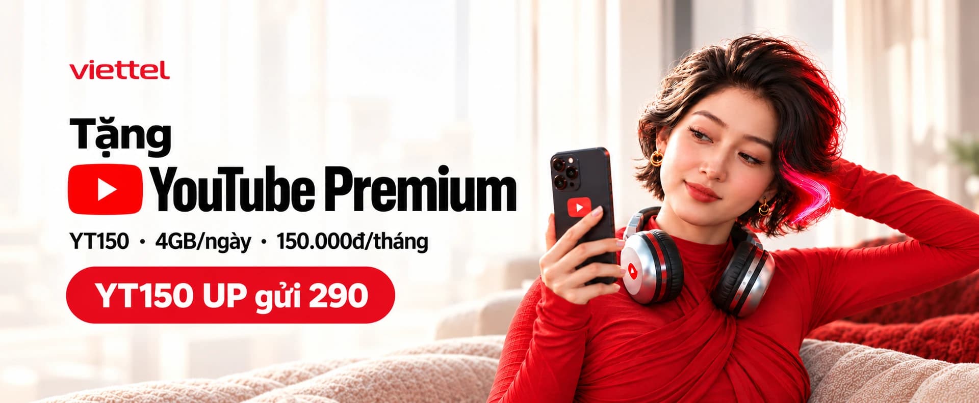 Tặng YouTube Premium với gói YT150